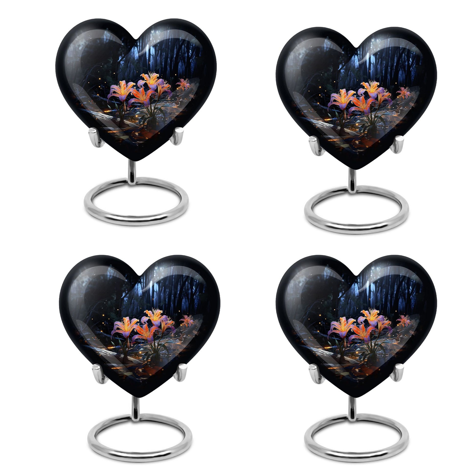 Heart Shape Lilly Urn Keepsake Urn Pack of 4