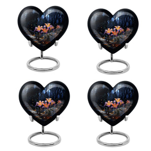 Heart Shape Lilly Urn Keepsake Urn Pack of 4