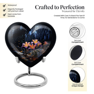 Heart Shape Lilly Urn Keepsake 3 Inch