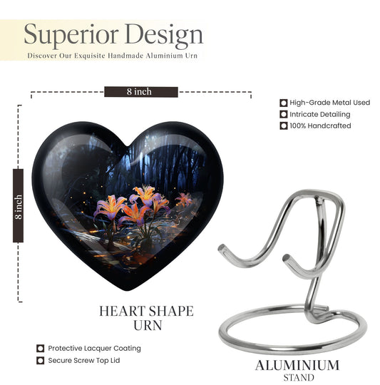 Heart Shape Lilly Urn Large 10 Inch