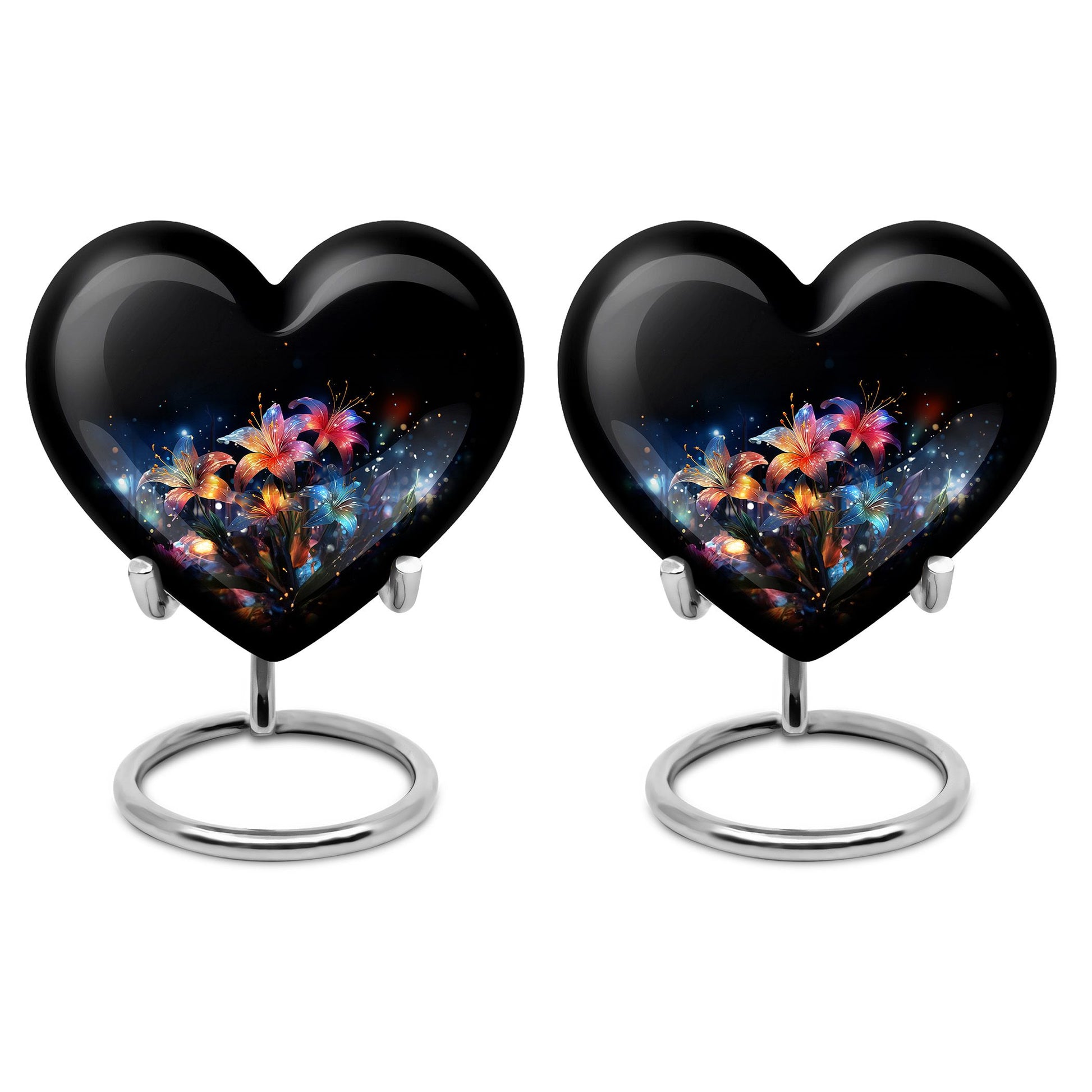 Heart Shape Lilly Urn Keepsake Urn Pack of 2