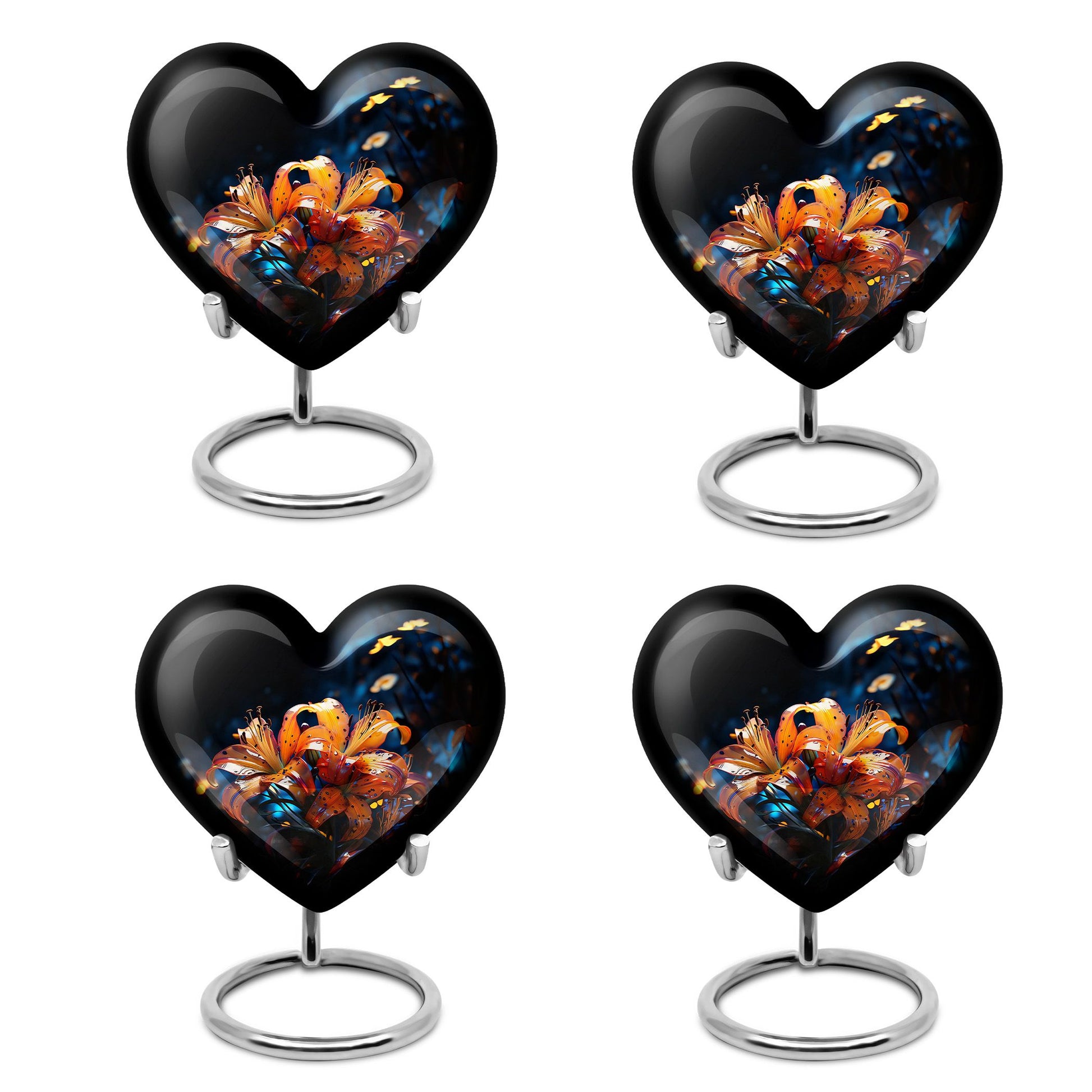 Heart Shape Lilly Urn Keepsake Urn Pack of 4
