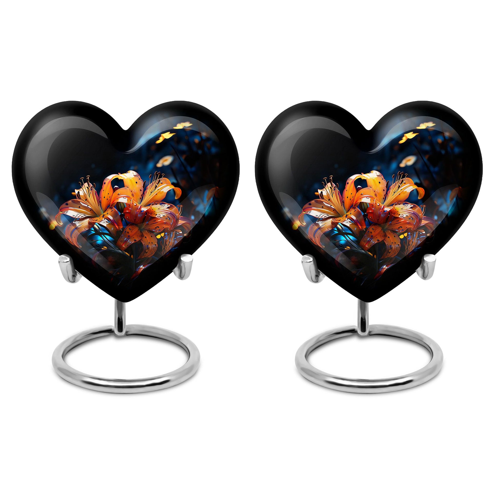 Heart Shape Lilly Urn Keepsake Urn Pack of 2