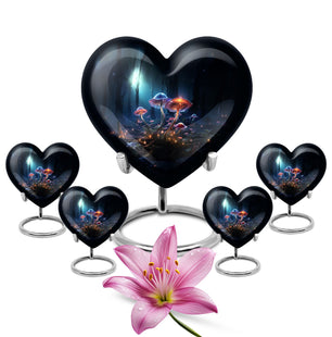 Heart Shape Lilly Urn Large Urn With 4 Keepsake Urn