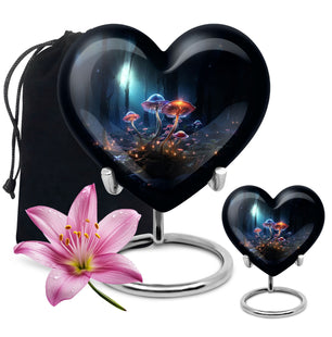 Heart Shape Lilly Urn Large Urn With 1 Keepsake Urn