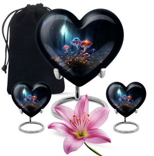 Heart Shape Lilly Urn Large Urn With 2 Keepsake Urn