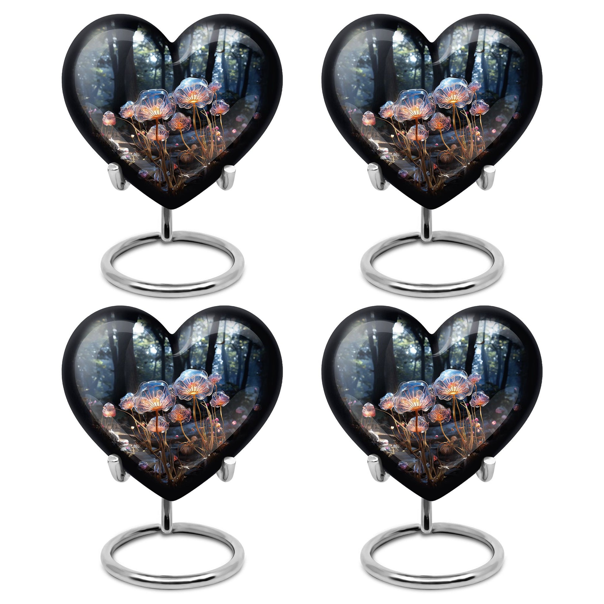 Heart Shape Lilly Urn Keepsake Urn Pack of 4