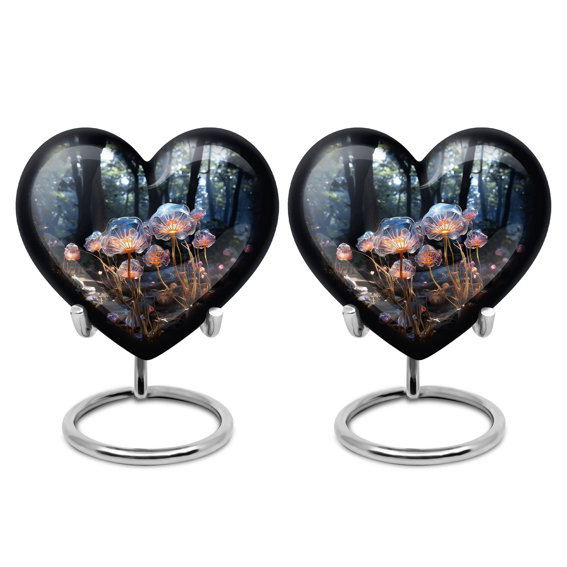 Heart Shape Lilly Urn Keepsake Urn Pack of 2