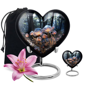 Heart Shape Lilly Urn Large Urn With 1 Keepsake Urn