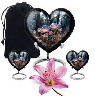 Heart Shape Lilly Urn Large Urn With 2 Keepsake Urn