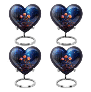 Heart Shape Rose Urn Keepsake Urn Pack of 4