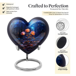 Heart Shape Rose Urn Keepsake 3 Inch