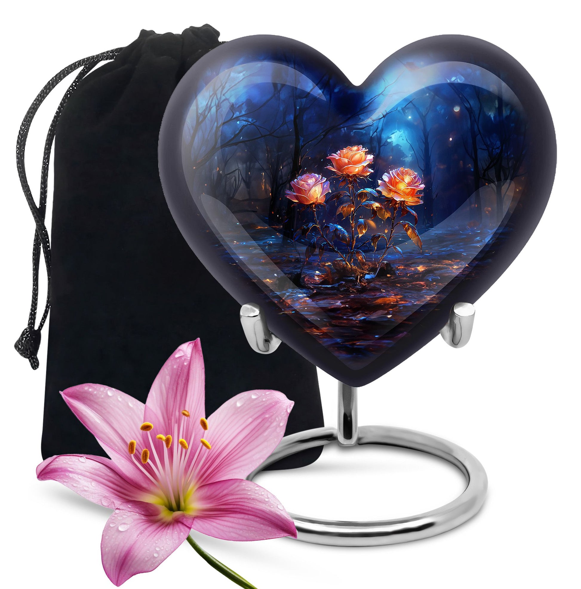 Heart Shape Rose Urn Large 10 Inch