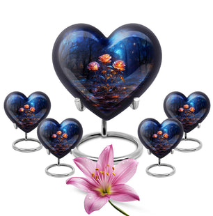 Heart Shape Rose Urn Large Urn With 4 Keepsake Urn