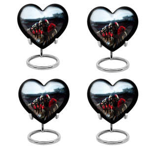 Heart Shape Football Urn Keepsake Urn Pack of 4