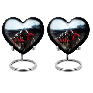 Heart Shape Football Urn Keepsake Urn Pack of 2