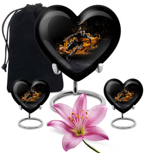 Heart Shape Basketball Urn Large Urn With 2 Keepsake Urn