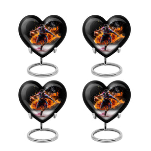 Heart Shape Basketball Urn Keepsake Urn Pack of 4