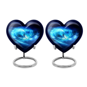 Heart Shape Bike Urn Keepsake Urn Pack of 2