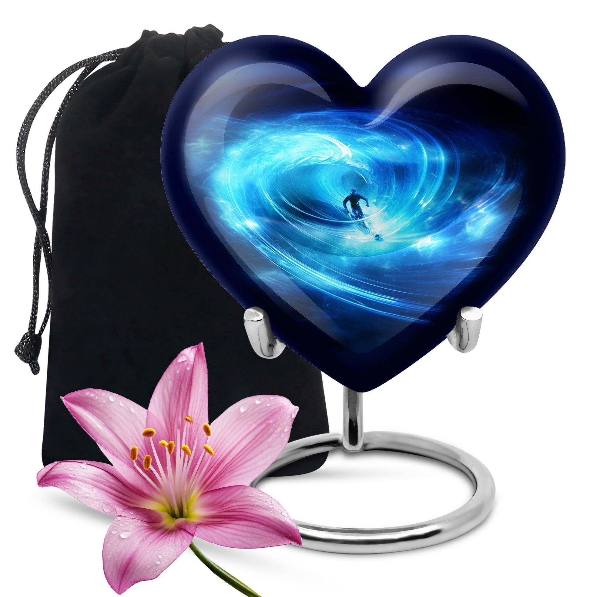 Heart Shape Bike Urn Large 10 Inch