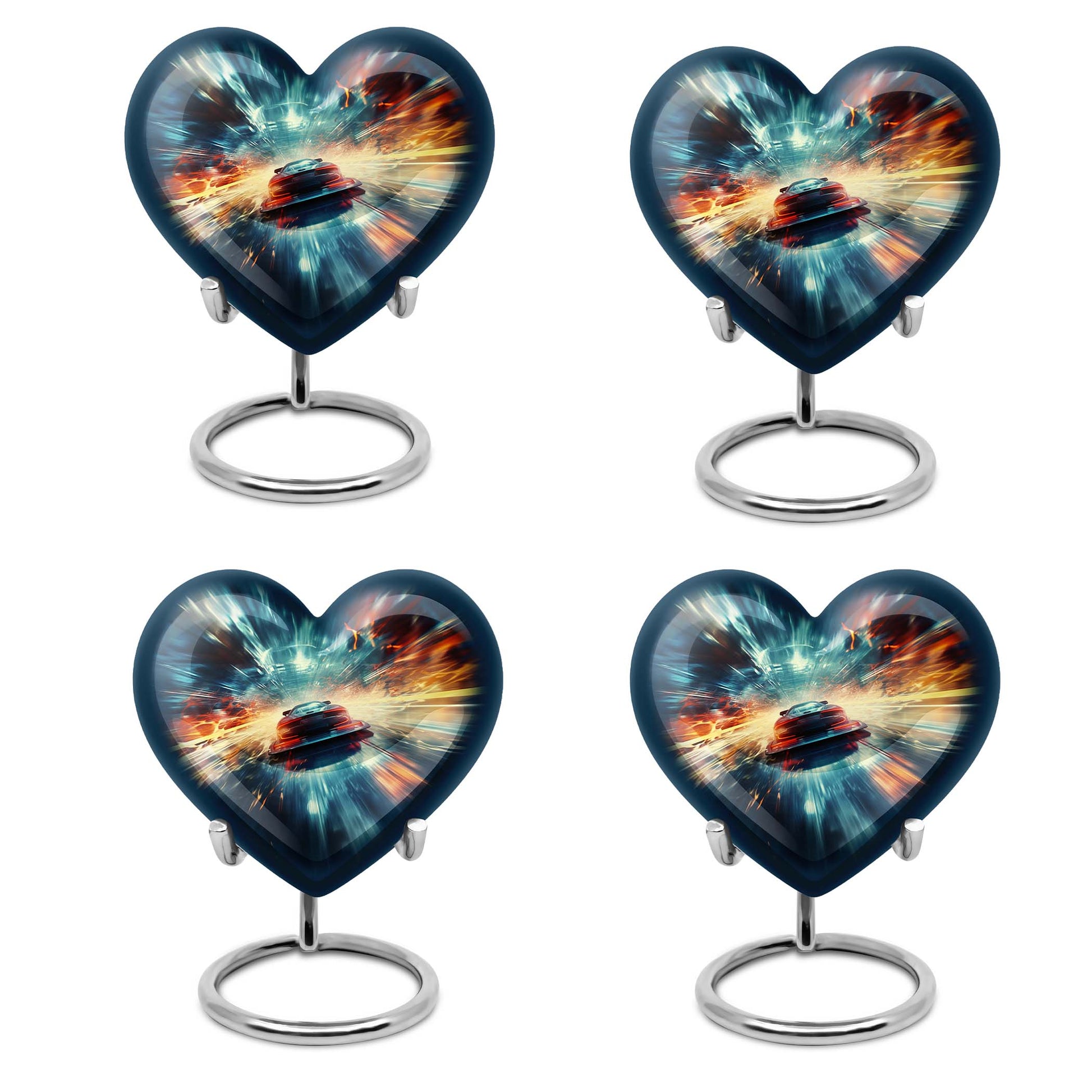 Heart Shape Car Urn Keepsake Urn Pack of 4