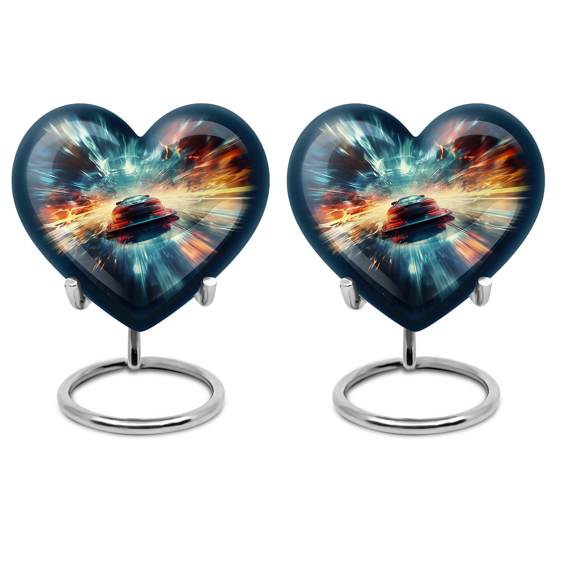 Heart Shape Car Urn Keepsake Urn Pack of 2