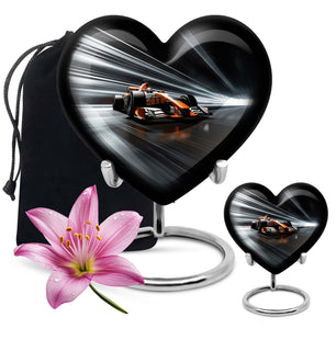 Heart Shape Car Urn Large Urn With 1 Keepsake Urn