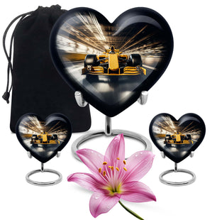 Heart Shape Car Urn Large Urn With 2 Keepsake Urn