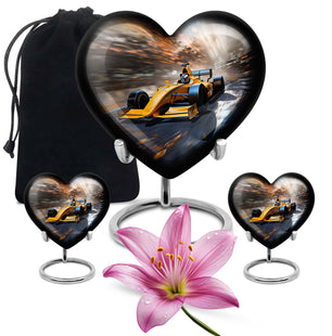 Heart Shape Car Urn Large Urn With 2 Keepsake Urn