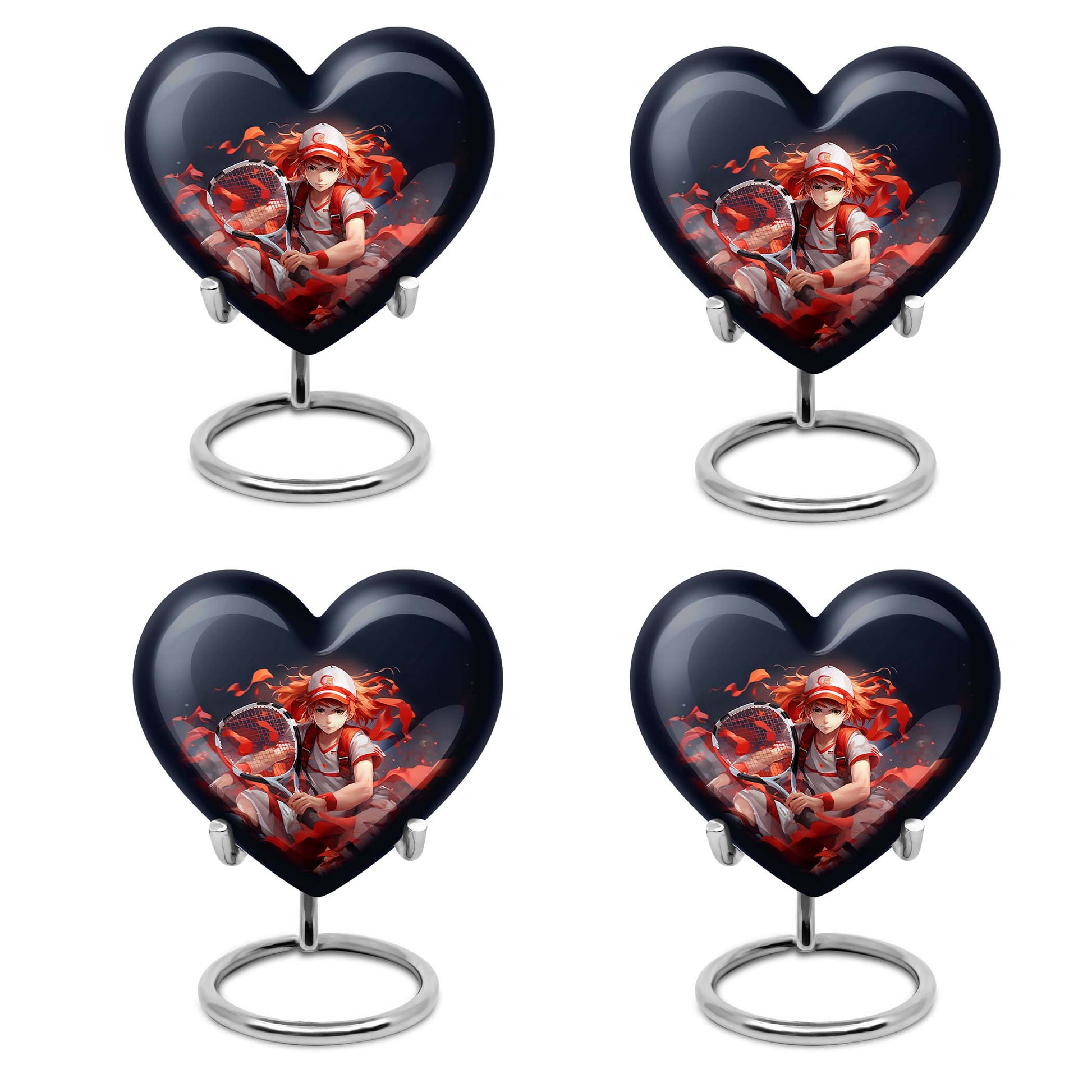Heart Shape Tennis Urn Keepsake Urn Pack of 4