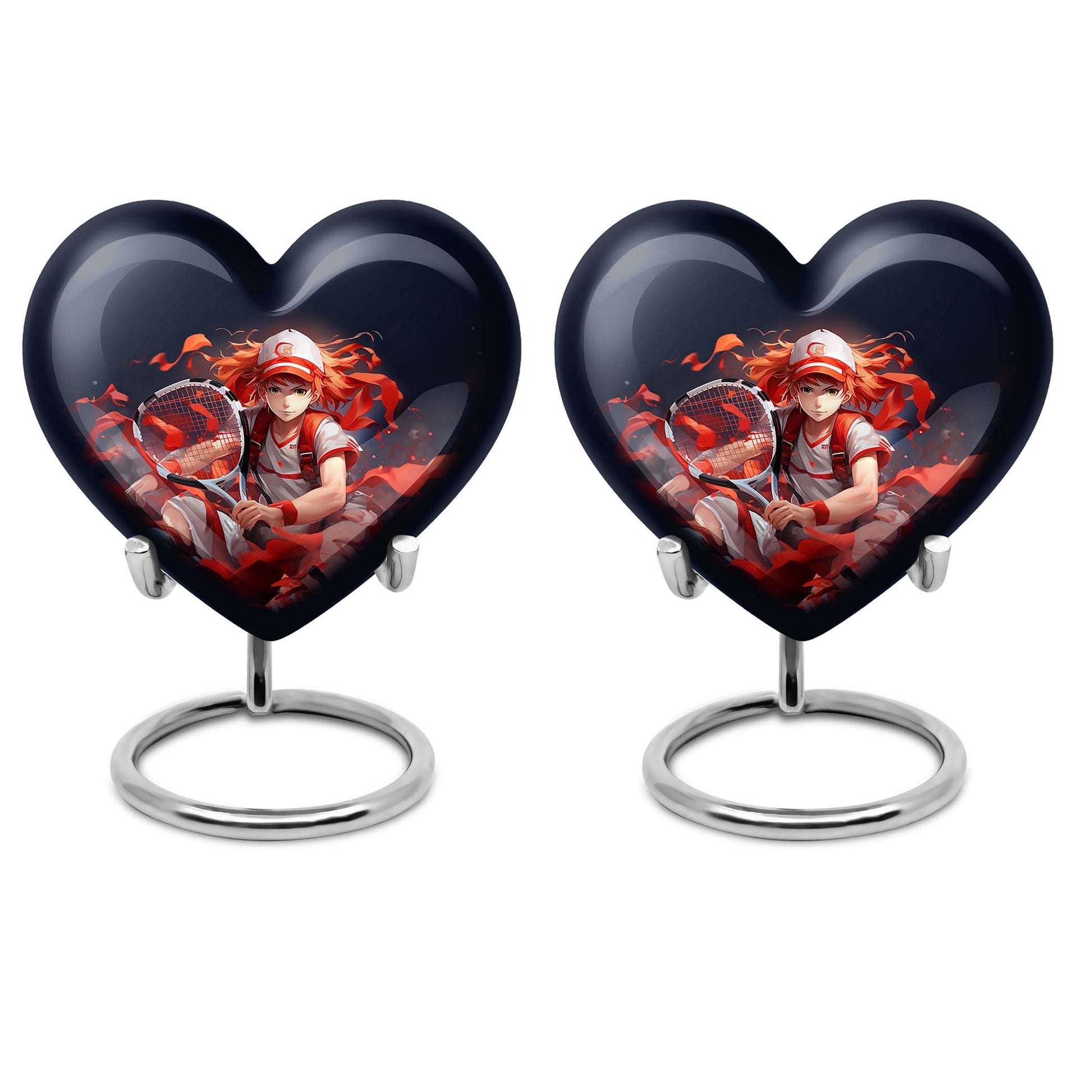 Heart Shape Tennis Urn Keepsake Urn Pack of 2