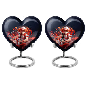 Heart Shape Tennis Urn Keepsake Urn Pack of 2