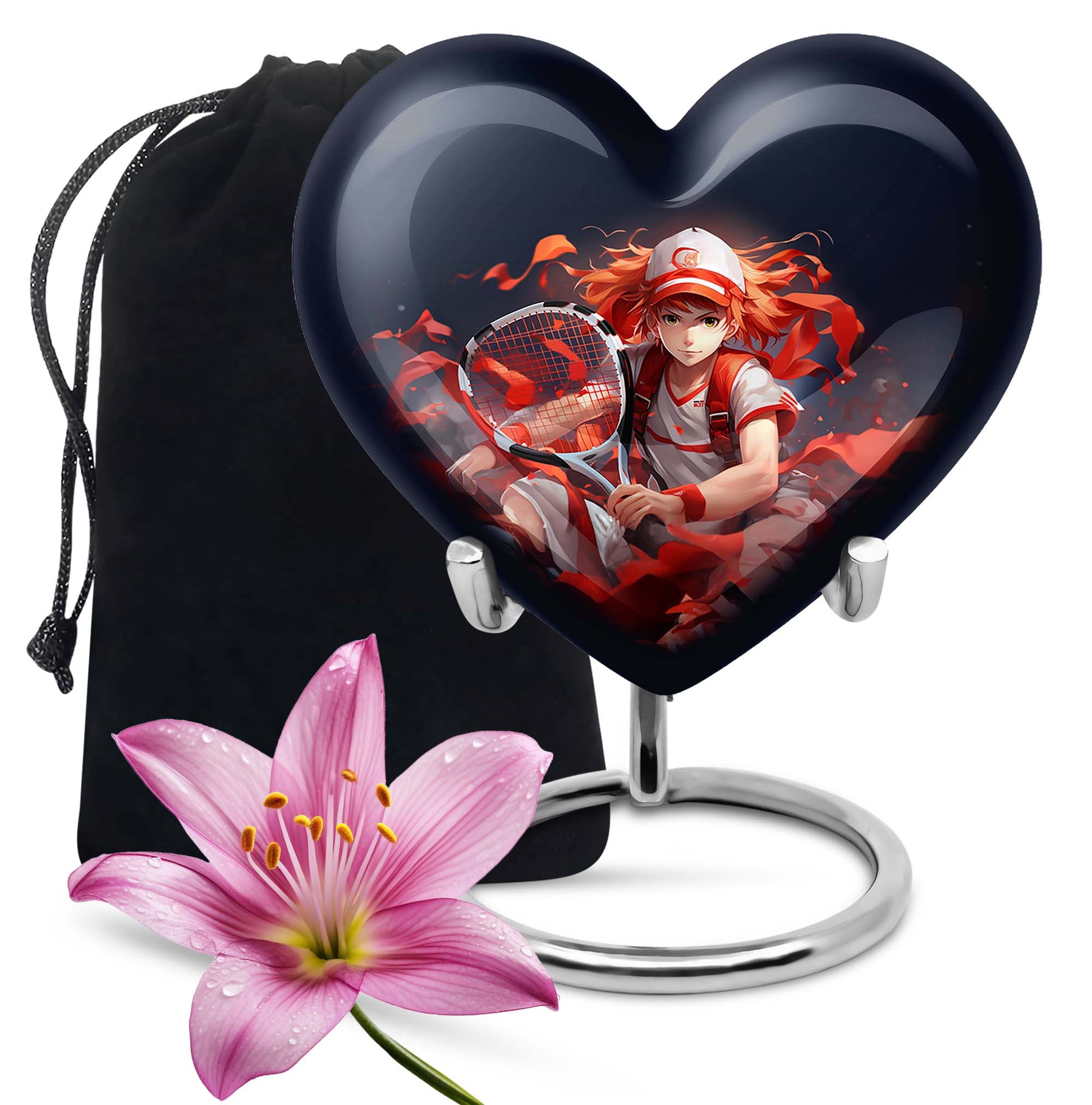 Heart Shape Tennis Urn Large 10 Inch