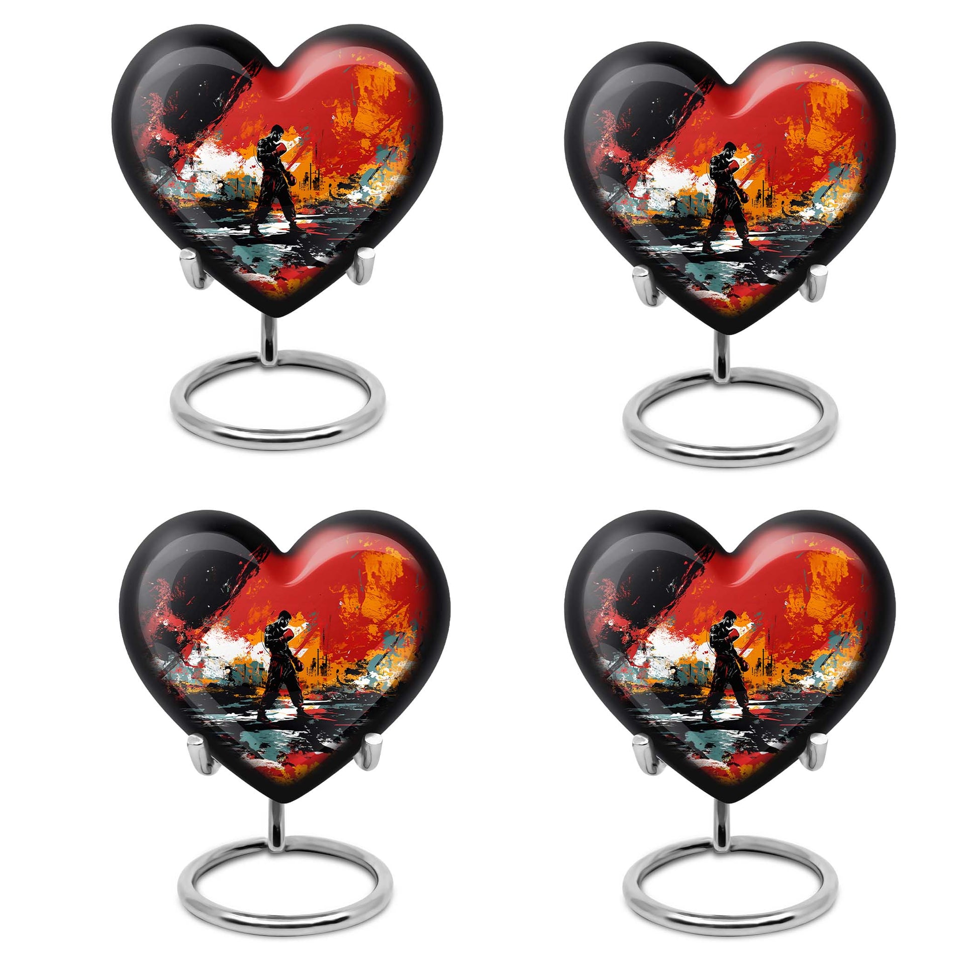 Heart Shape Boxing Urn Keepsake Urn Pack of 4