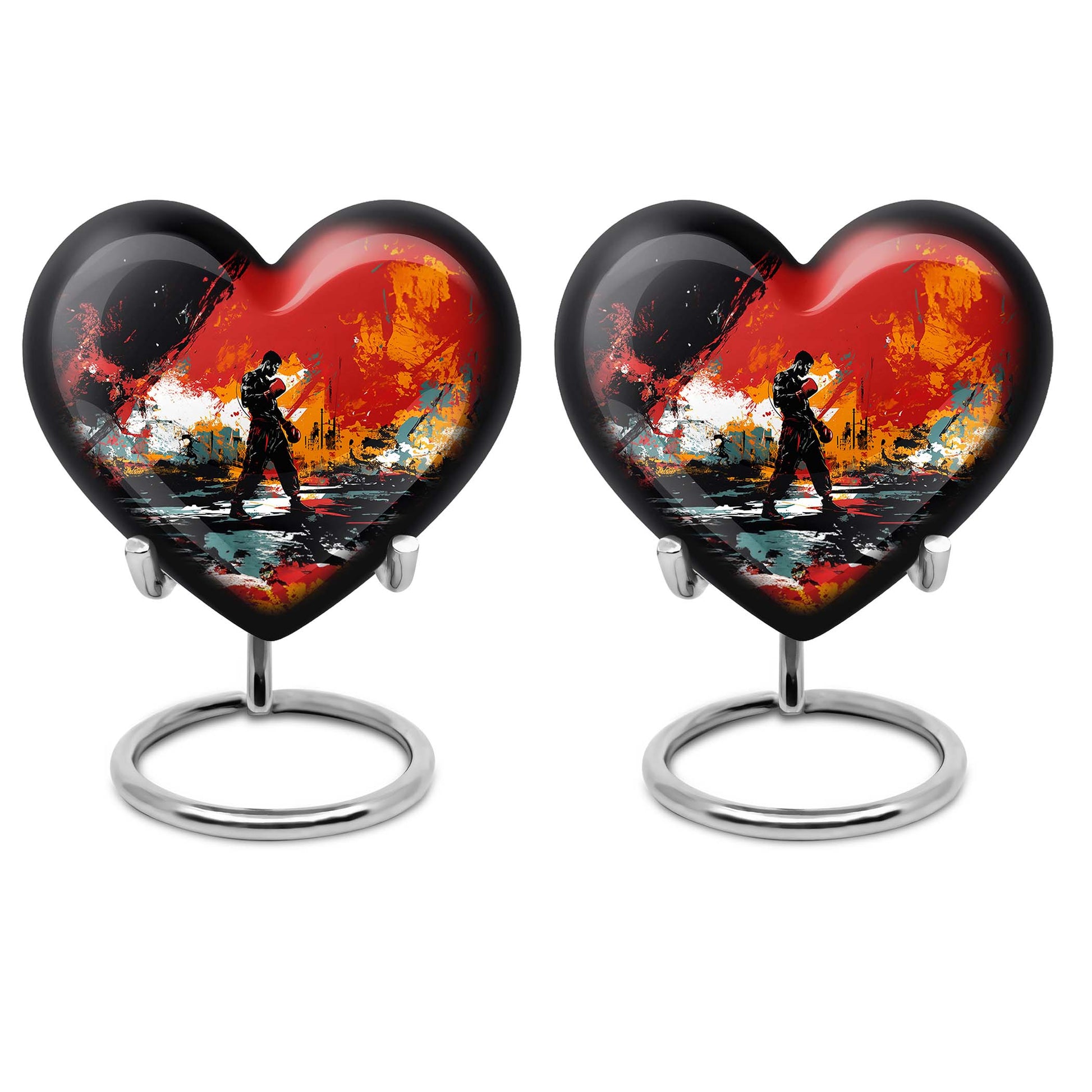 Heart Shape Boxing Urn Keepsake Urn Pack of 2
