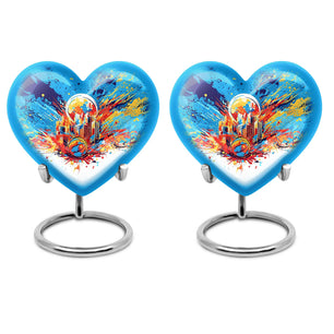 Heart Shape Basketball Urn Keepsake Urn Pack of 2