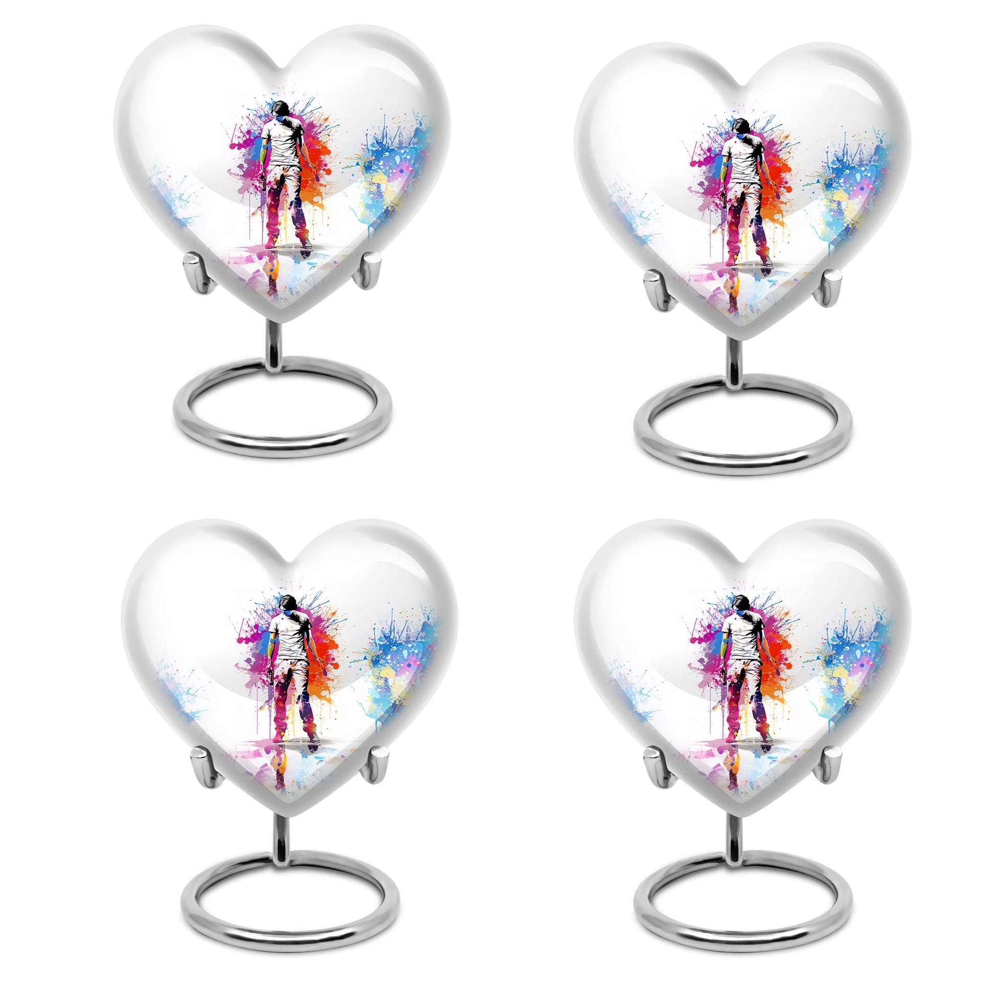Heart Shape Tennis Urn Keepsake Urn Pack of 4