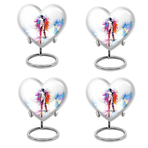 Heart Shape Tennis Urn Keepsake Urn Pack of 4