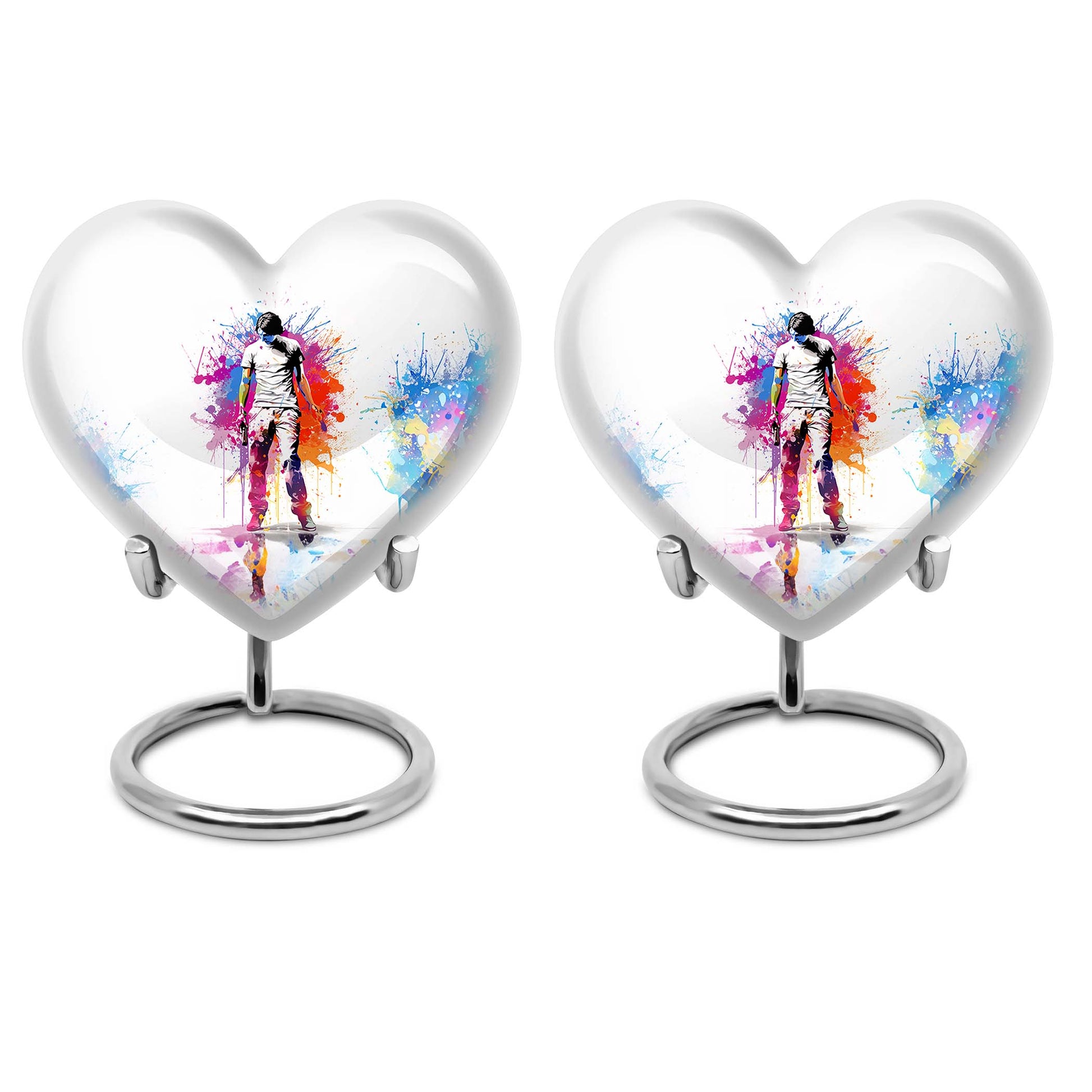 Heart Shape Tennis Urn Keepsake Urn Pack of 2