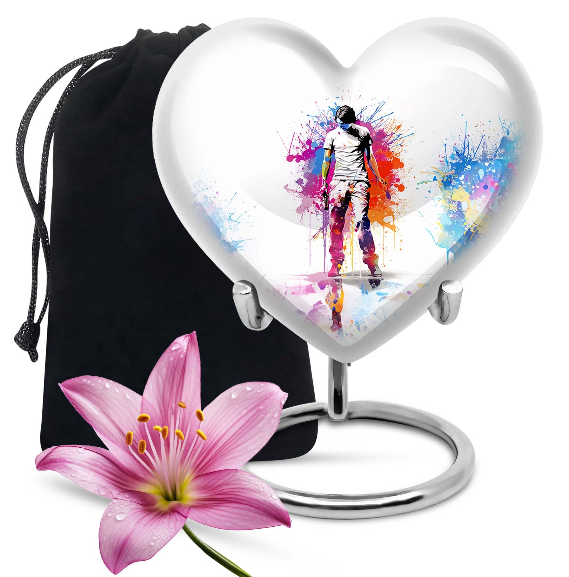 Heart Shape Tennis Urn Large 10 Inch