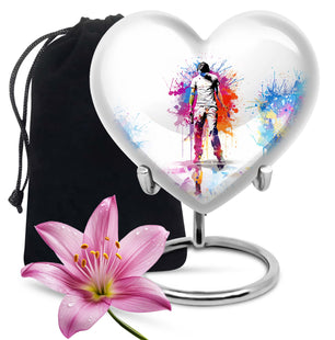 Heart Shape Tennis Urn Large 10 Inch