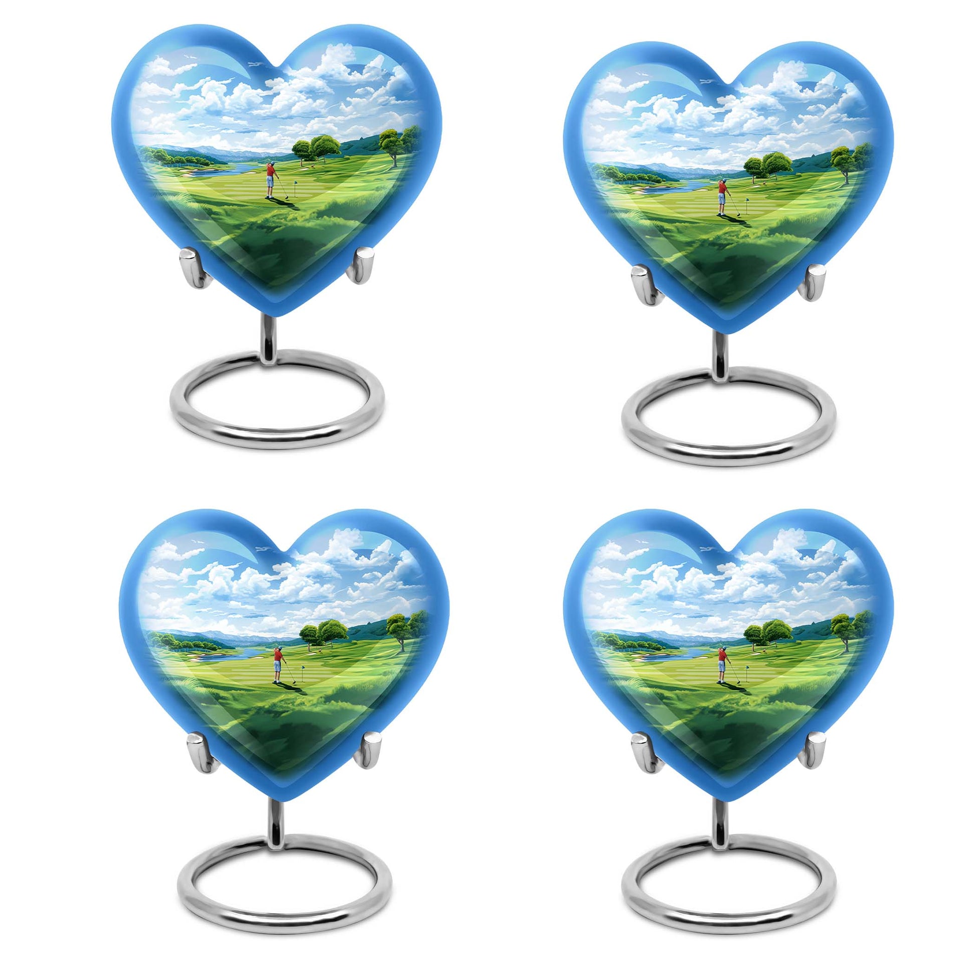 Heart Shape Golf Urn Keepsake Urn Pack of 4