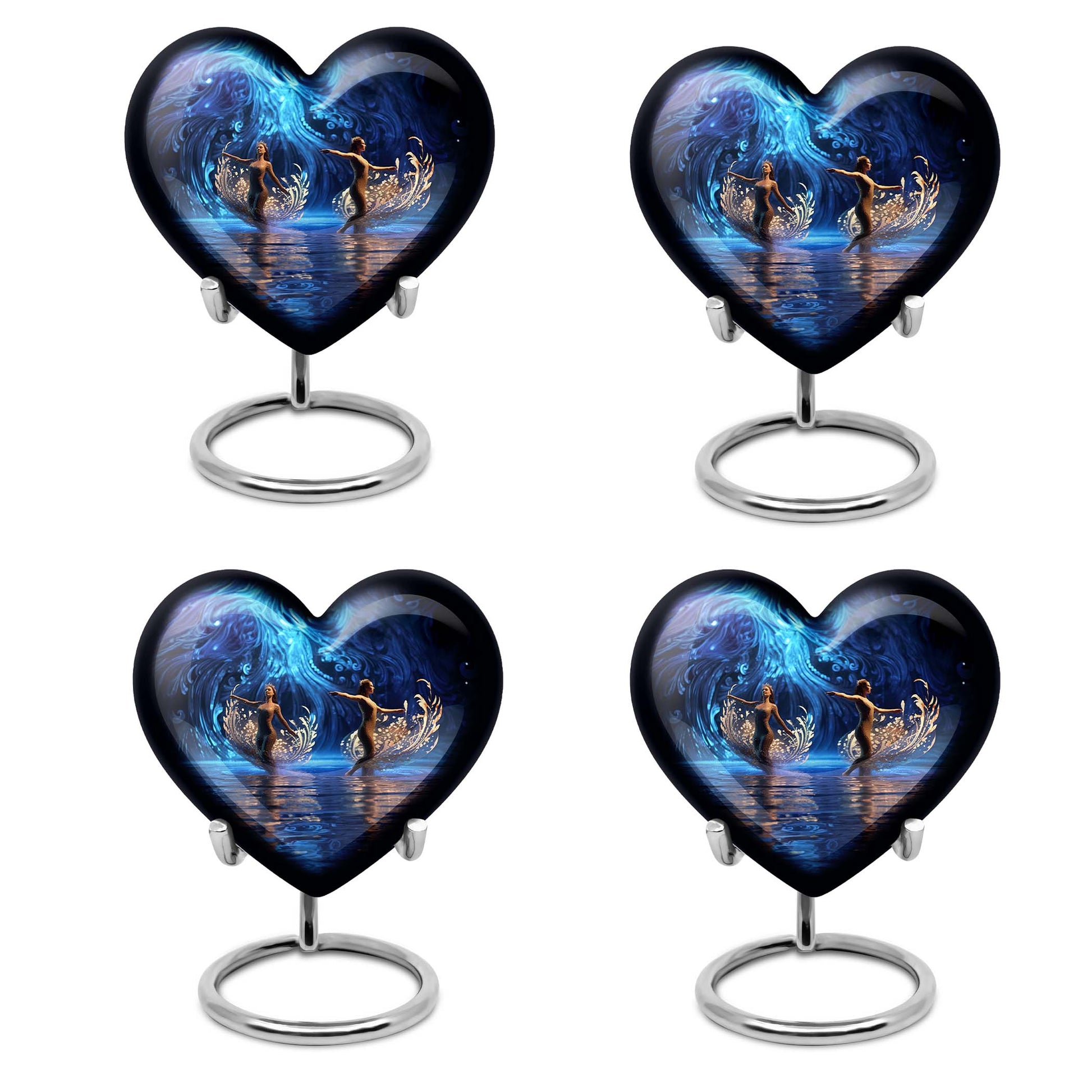 Heart Shape Sport Urn Keepsake Urn Pack of 4