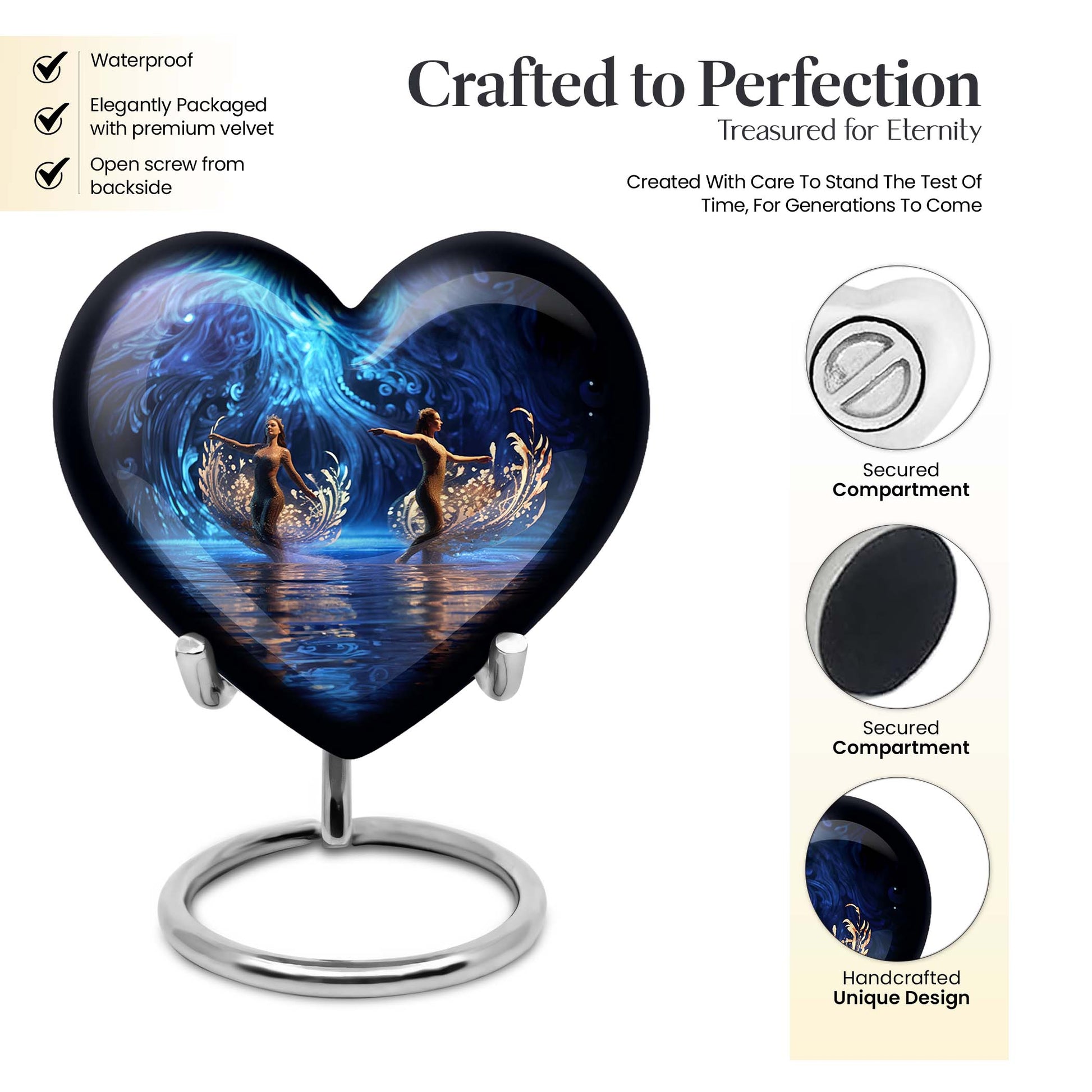 Heart Shape Sport Urn Keepsake 3 Inch
