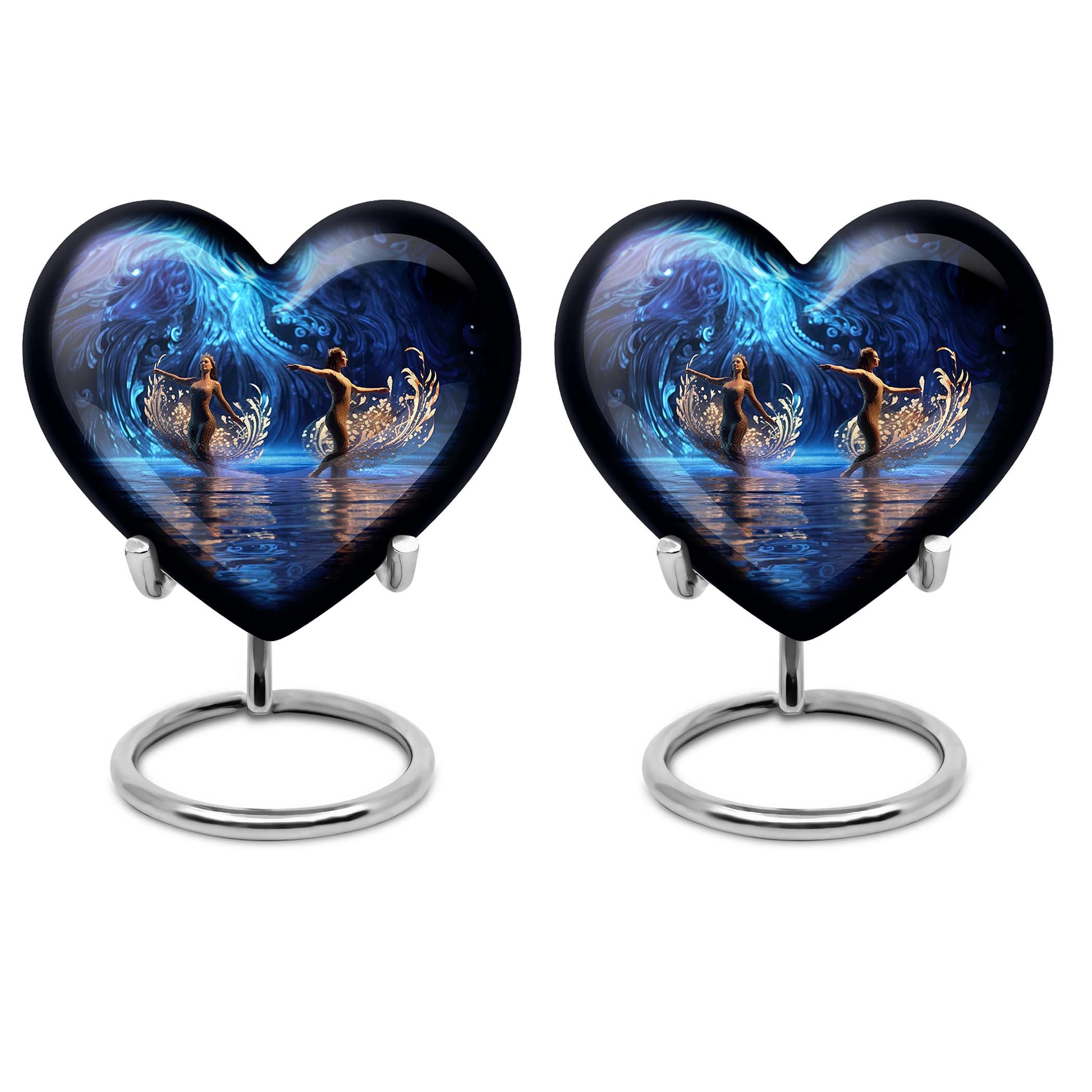 Heart Shape Sport Urn Keepsake Urn Pack of 2