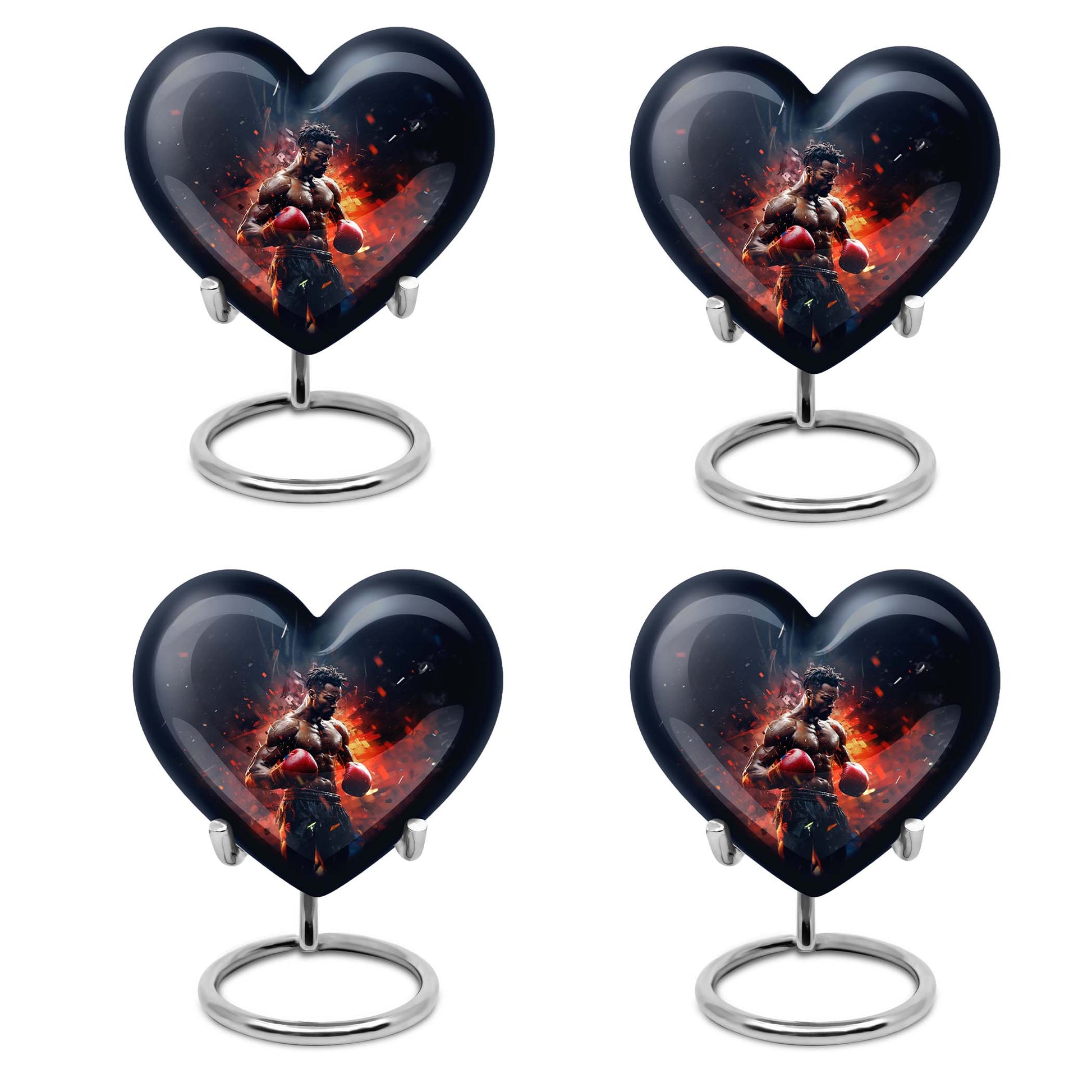 Heart Shape Boxing Urn Keepsake Urn Pack of 4