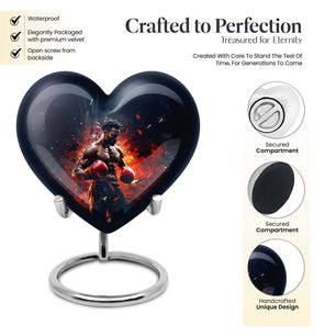 Heart Shape Boxing Urn Keepsake 3 Inch