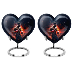 Heart Shape Boxing Urn Keepsake Urn Pack of 2