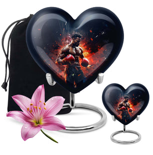 Heart Shape Boxing Urn Large Urn With 1 Keepsake Urn
