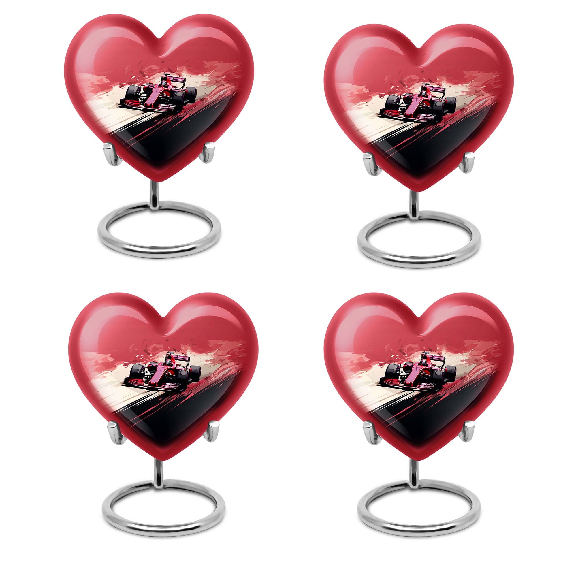 Heart Shape Car Urn Keepsake Urn Pack of 4